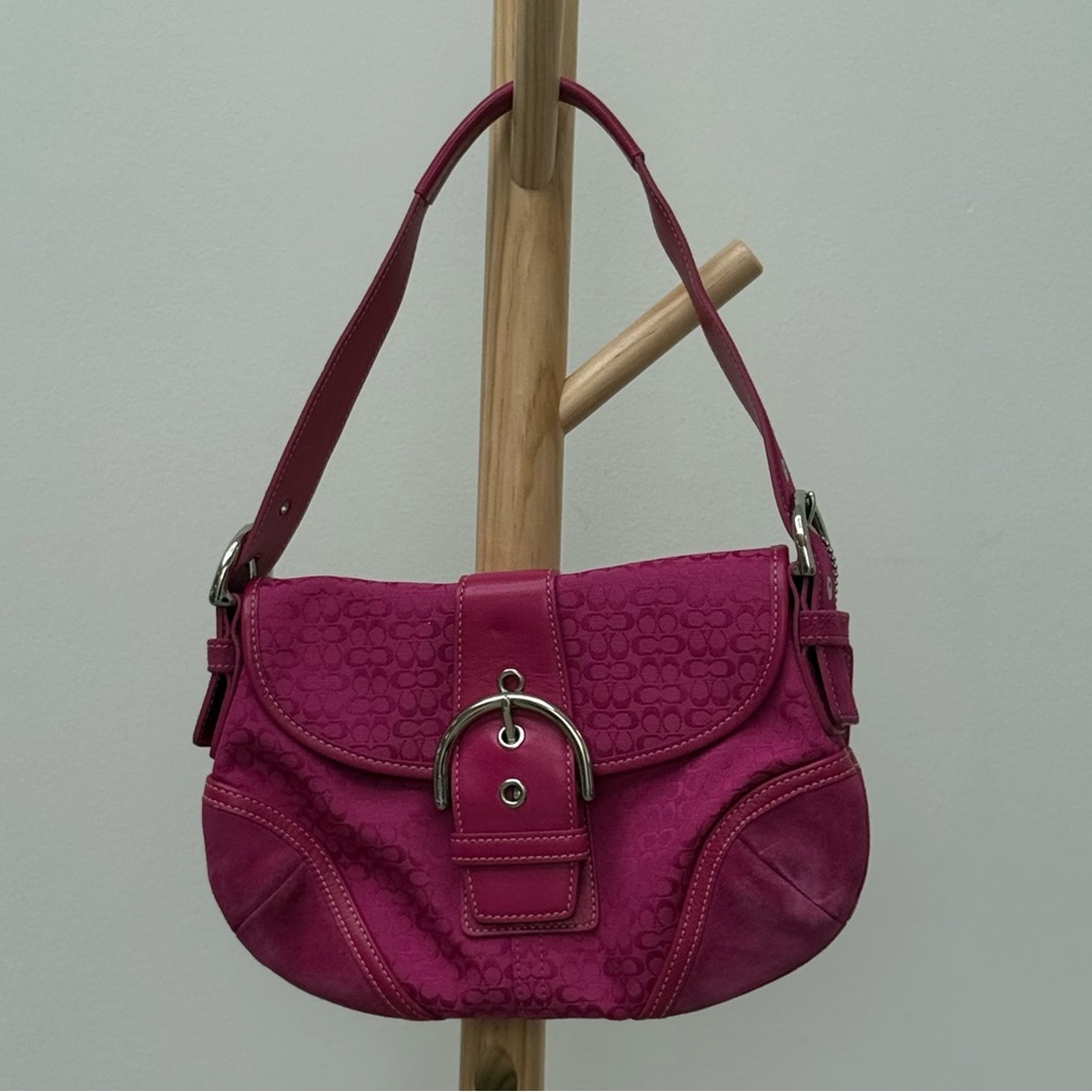 Y2K Coach Pink SoHo Flap Mini Shoulder Bag